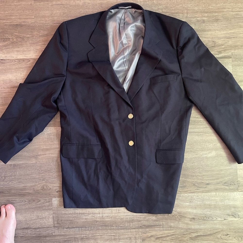 Black Blazer with Gold Buttons